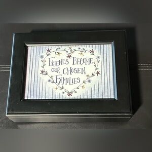 Cottage Garden Black Framed Decorative Jewelry/ Music Box
8”X6”X2.5”